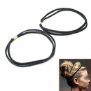 Fashion 2x Rubber Hair Band Twice Hair Stretch Bands Sport Headband Black Useful