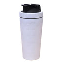 25oz White Stainless Steel Protein Mixer Blender Shaker Cup Water Bottle