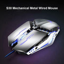 S30 Gaming Mouse Wired w/4 Color LED Backlight Mechanical Computer Mice for PC