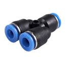 6 mm to 6 mm Y Shaped Push In Connector Compressed Air Fittings, 2 pcs T2V8