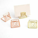Wire Shape Place Card Holder Stands, Table Name Number Holders, Paper Menu  A7V3