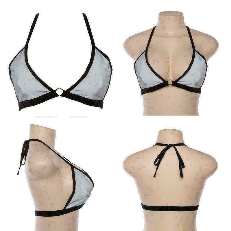 Women's Reflective Buckles Festival Bralette Sexy Bra Bustier Crop Tops Cam O7Y8