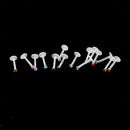 16 Pieces Acrylic Transparent Ring Bar Lip Tongue Crystal Body Piercing 18G