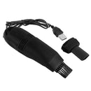 Mini Computer Vacuum USB Keyboard Cleaner PC Laptop Dust Brush (Black)