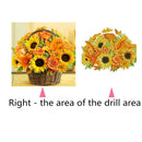 5D DIY Diamond Painting Sunflowers Cross Stitch Embroidery Rhinestones Kits