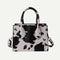 Women Handbag Animal Pattern PU Shoulder Portable Messenger Bag (White)