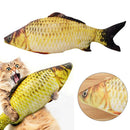 2pcs Pet Kitten Moving Wagging Fish Toys Cat Chew Training Kicker For Cat