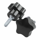 6pcs M6 x 20mm Screw thread male plastic star head fastening Knob Grip V7F8