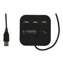 All In 1 Combo Hub USB 2.0 3 Ports Card Reader for SD MMC M2 MS Pro Duo Bla E7P7