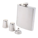 Hip Flask Stainless Steel Pocket Whiskey Engrave Funnel Drink Cup Spirit Set