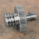 1/4-20" To 3/8" Double Male Screw Adapter For Tripod Camera Flash Bracket Stand