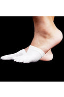 1 pair of Unisex Half Toe Socks Sports Toe Protection white