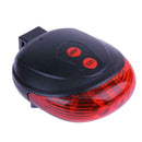 Bike Bicycle Rear Tail Light 5 LED Safety Warning Red Lamp 7 Modes