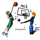 Basketball Man Wall Stickers,Adhesive Art Decals,For Kids Room Birthday Gift