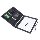 8 Packets File Folder A4 PU Ring Binder Display Book Folders With Calculato