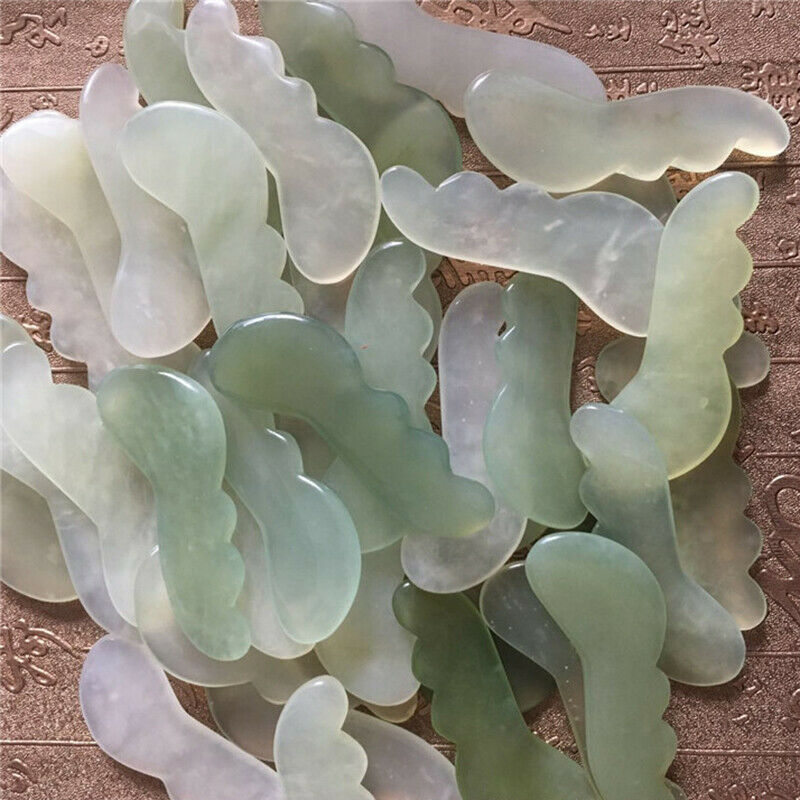Natural Jade Stone Guasha Massage Tool SPA  Massager Scraping Body BeautySEAU