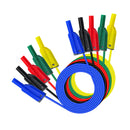 Pack of 5Pcs 4mm Stackable Banana Plug Wire Silicone Test Cable Lead for
