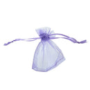 100 Pack Purple Organza Gift Bags
