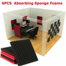 6pcs Soundproofing Foam Sound Absorbing Noise Sponge Foaming For KTV