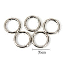 5pcs circle metal carabiner hook snap round clip hook keychain outdoor 35mm LJ