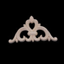 6*6*0.5cm Rubber Wood Carved Corner Onlay Applique Door Unpainted N3N4