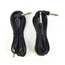 2PCS 10FT Electric Patch Cord Guitar Amplifier Amp Cable Right Angle 90 Degr Hn