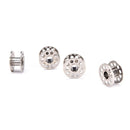 25Pcs Clear Empty Sewing Machine Bobbins Spool Metal Case With Storage Box M&O