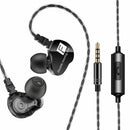 Wired Earphone Bass Heavy Dual Driver Stereo Hifi Earphones Sport Music Ear