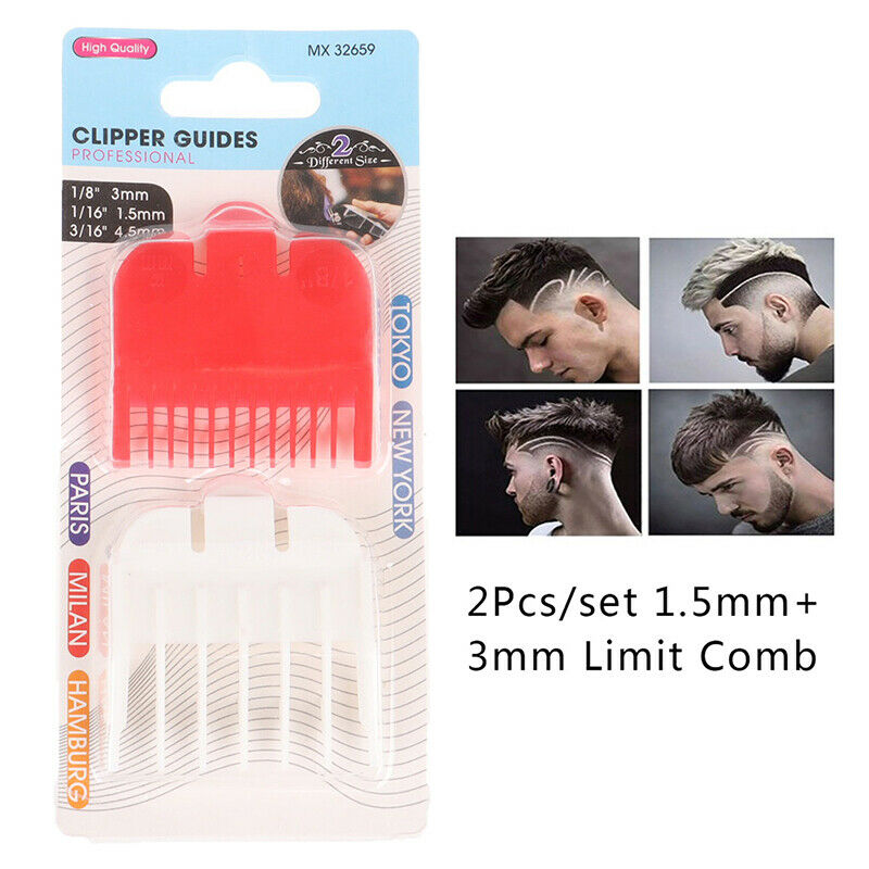 2pcs 1.5mm 3mm Electric Hair Trimmer Shaver Cutting Limit Guide Comb Tool  Hn