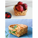 Creative hand-woven round fruit basket Bread basket-wood basket picnic stor