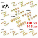 Spring Clips Accessories Kit Hoses Clamps Set Air Tube 100Pcs Portable