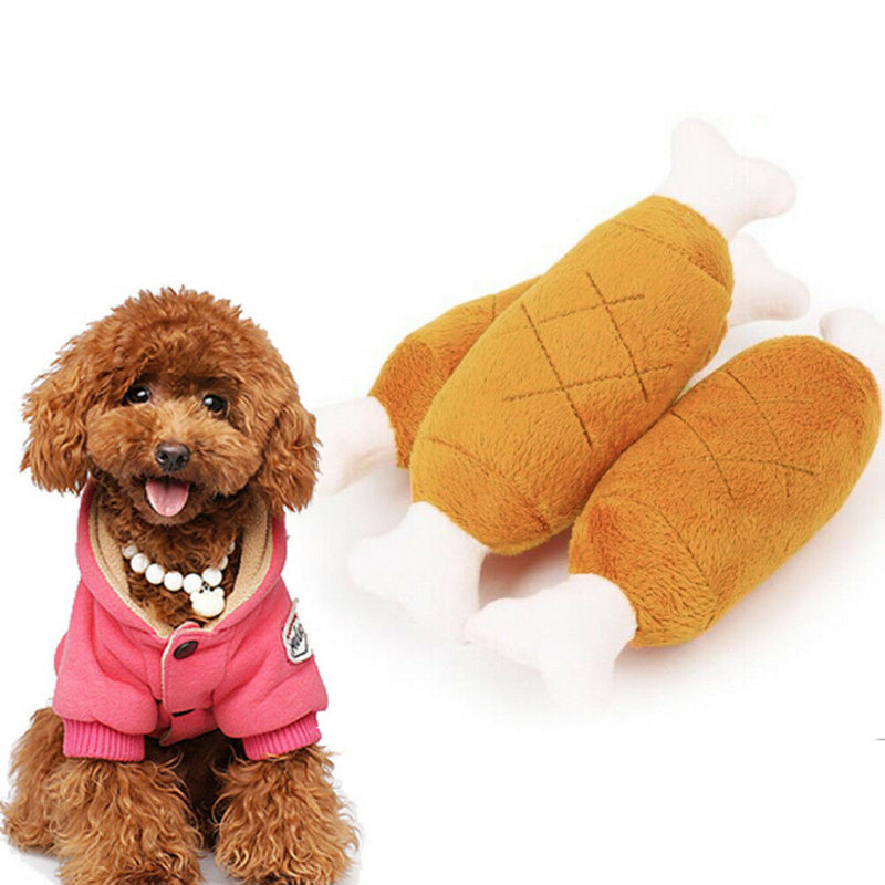 Pet dog puppy toys chicken legs design small dogs chew squeak plush sound to BX