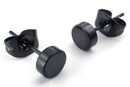 Jewelry Men's Earrings, 4mm Circle Ear Studs, 2pcs (1 Pair), Stainless Stee