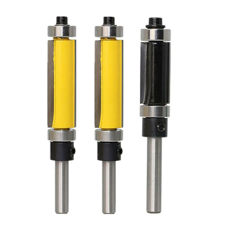 1 Set Solid Carbide Flush Trim Top & Bottom Bearing Router Bit 25mm, 38mm
