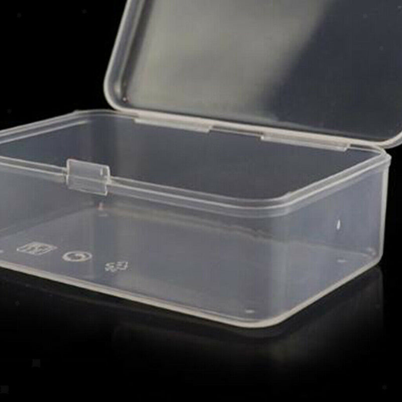 5 Pack Clear Plastic  Cosmetics Case Holder For Cotton Swabs Trinkets Coils