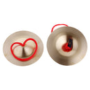 2x Mini Kids Children Copper Hand Cymbals Gong Rhythm Beats Percussion - 9cm