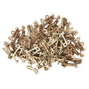 100 Natural Wooden Key Shapes Crafts Embellishments Scrapbooking Decorations