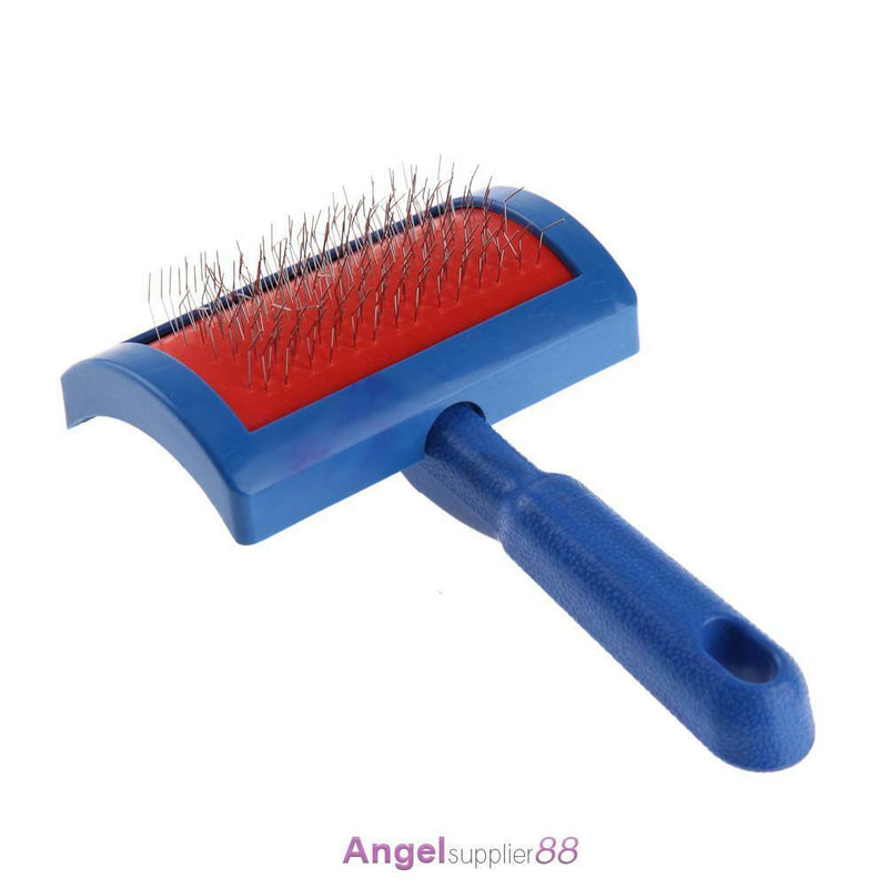 Puppy Cat Dog Grooming Slicker Dog Comb Steel Needle Brush Clean Tool Blue