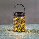 Solar Lights Metal Flame Solar Lantern Outdoor Hanging Lanterns Lighting Heavy