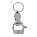 Bottle Opener bottle opener shaped palm keychain.