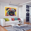1 Panel Modern Abstract Art Painting Oil Print Painting on Canvas Poster Pug