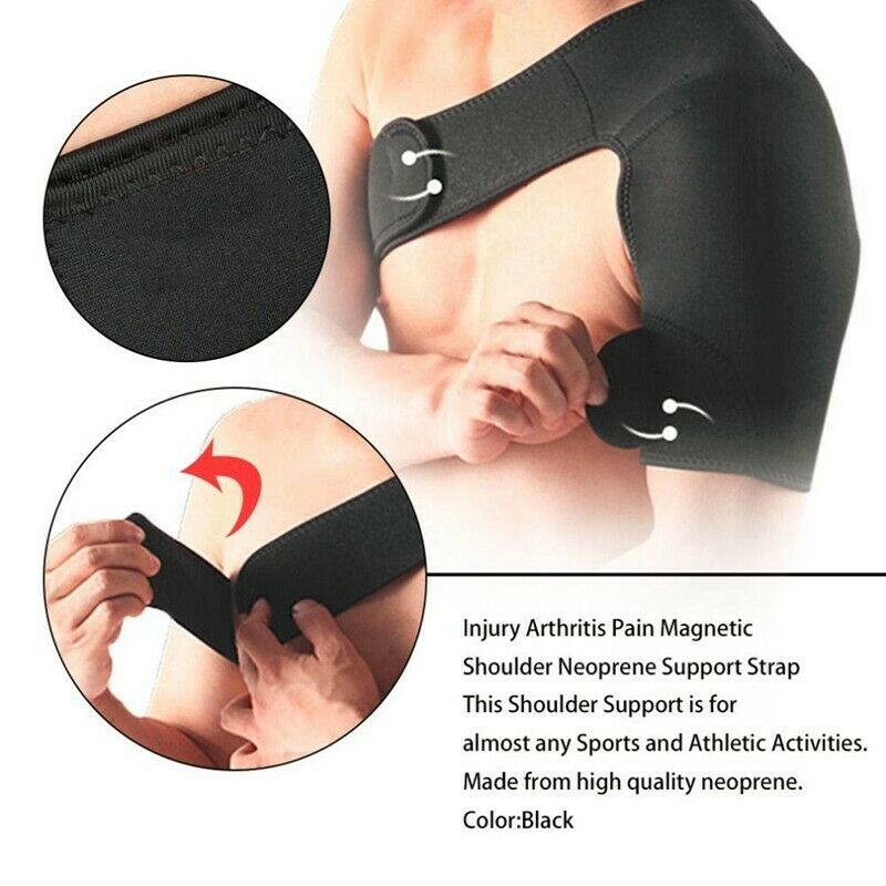 Shoulder Support Brace Back Guard Strap Wrap Belt Band Pads Single Shoulder Y8N1