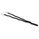 Black Nylon 15mm Width Walk Double Dog Two Lobster Clasp Way Pet Leash A6L3