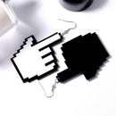 Creative White and Black Hands Charm Drop Dangle Earrings Women Jewelry Gift Hot