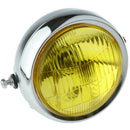 Retro Amber Lens Round Lamp Headlight for Motorbike