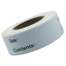 1 Roll of 125pc Freezer Refrigerator Food Storage Labels Adhesive Stickers Mark