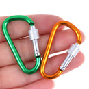 2pcs Random Aluminum Carabiner D-Ring Key Chain Clip Outdoor Hook Buc JR