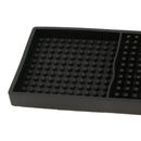 Bar Runner Rubber Strip Spill Mat Black Home Cocktail Party Pub 60x8cm 2pcs