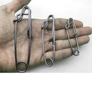MagiDeal 30pcs Tuna Clip Stainless Long Line Clips Fishing Connectors S M L