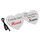 Funny Wedding Heart Photo Props with Sweet Sayings Decorative Hanging Sign